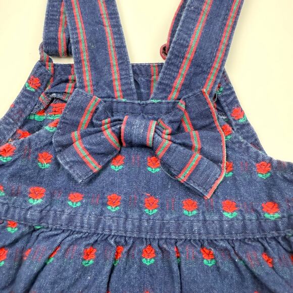 OshKosh Vintage Denim Floral Jumper Dress - Picture 6 of 11